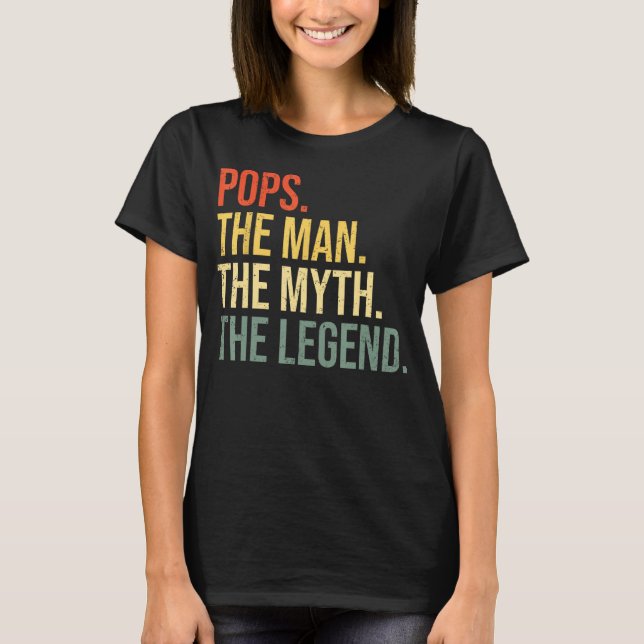 Pop Der Mensch Der Mythos Die Legende Großvater Be T-Shirt (Vorderseite)
