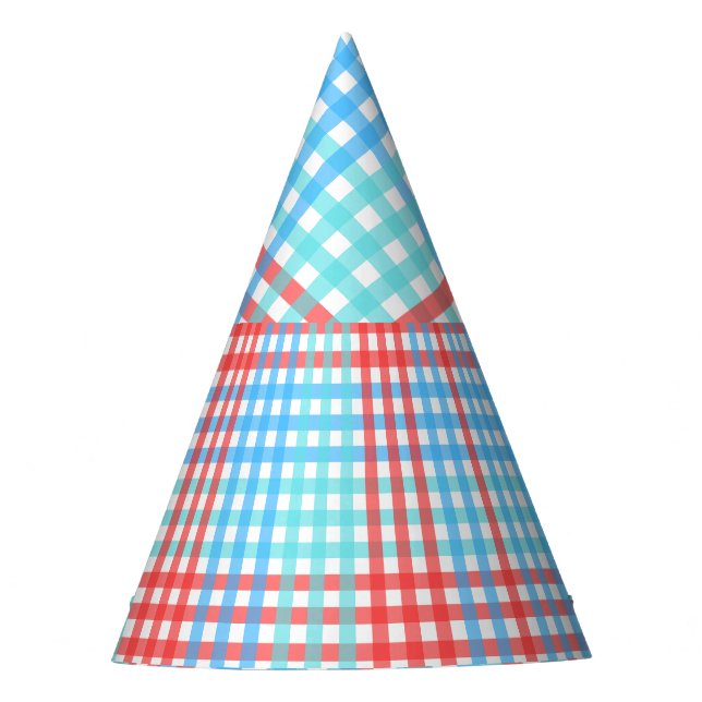 Pop der Rakete, klein, Kariert Partyhütchen (Vorderseite)