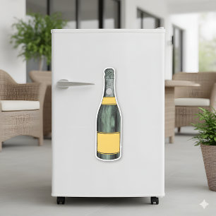 Pop der Vergangenheit: Retro-Champagner-Sticker Aufkleber