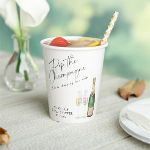 Pop des Champagner-Brautparty Pappbecher