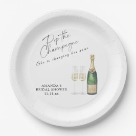 Pop des Champagner-Brautparty Pappteller