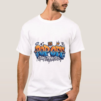 Pop dich aus, bleib verbunden, coole Graffiti-Urba T-Shirt