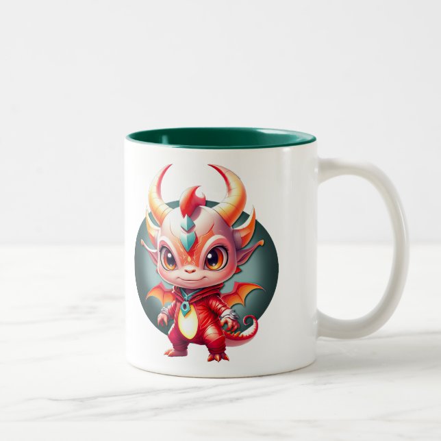 Pop Dragon Zweifarbige Tasse (Rechts)