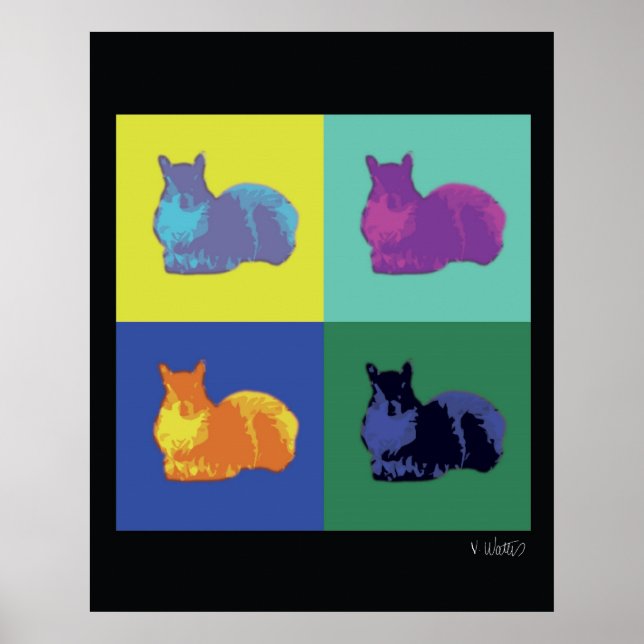 Pop Eichhörnchenplakat Poster (Vorne)