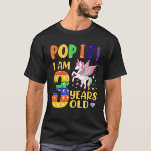 Pop Es 3D Geburtstagskindermädchen Jungen 3 Jahre T-Shirt