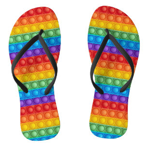 Pop Es bricht farbenfrohe Muster  Flip Flops