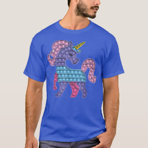 Pop es Fidget Game Unicorn Regenbogen farbig für g T-Shirt