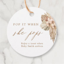 Pop es, wenn sie Bohemische Baby Dusche Gefallen P