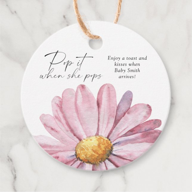 Pop es, wenn sie elegante Wildblumen Pop Geschenkanhänger (Vorderseite)