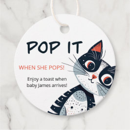 Pop es, wenn sie Niedlich Cat Baby Dusche Pop Geschenkanhänger