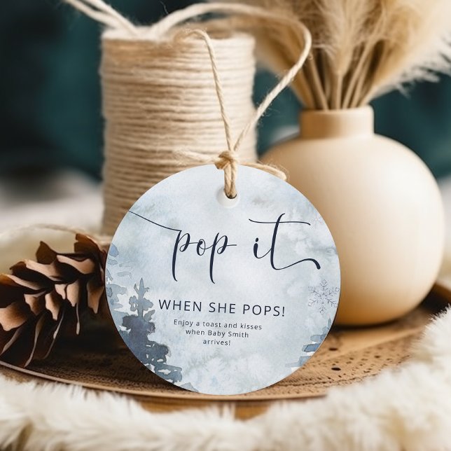 Pop es, wenn sie Pop Aquarellwald Geschenkanhänger (Von Creator hochgeladen)