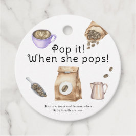 Pop es, wenn sie Pop! Baby braut Babydusche Geschenkanhänger