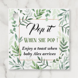 Pop es, wenn sie Pop grün goldene Babydusche Geschenkanhänger