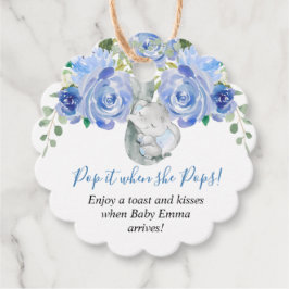 Pop es, wenn sie Pop Junge Elefantenbaby Dusche Geschenkanhänger
