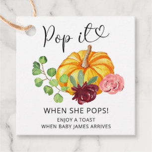 Pop es, wenn sie Pop Kürbis Gefallen Tags Geschenkanhänger
