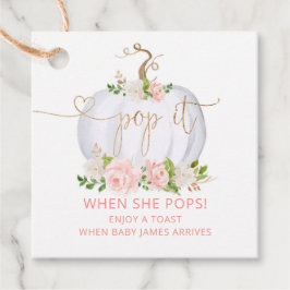 Pop es, wenn sie Pop rot rosa Goldkürbis Geschenkanhänger