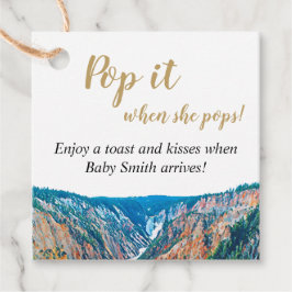 Pop es, wenn sie Pop! Rustikaler Wasserfall Geschenkanhänger