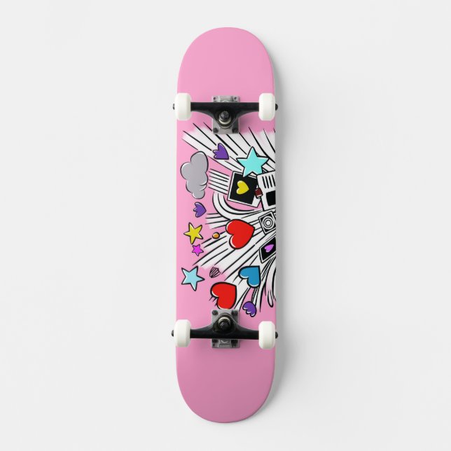 Pop-Explosion-Skateboard-Deck Skateboard (Vorderseite)
