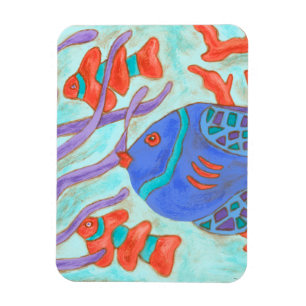 Pop-Farbige Fische Magnet