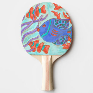 Pop-Farbige Fische Tischtennis Schläger