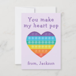 Pop Fidget-Klasse Valentine Lavendel-Karte Dankeskarte