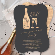 Pop Fizz Clink Champagne Chic Silvesterabend Party
