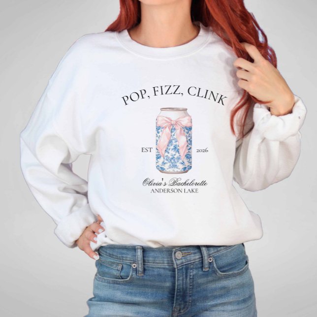 Pop, Fizz, Clink Coquette Bridesmaid Bach Sweatshirt (Von Creator hochgeladen)