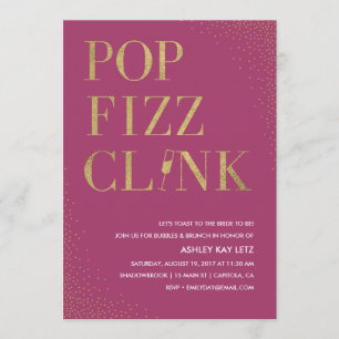 Pop Fizz Clink Fête de l'mariée Brunch Invitation