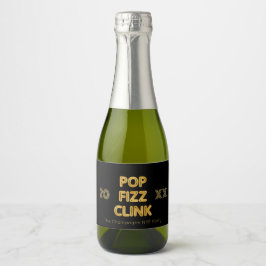 Pop Fizz Clink Moderne Typografie Neujahr