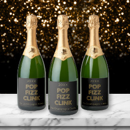 Pop Fizz Clink Moderne Typografie Neujahr
