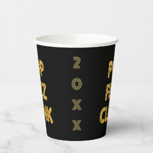 Pop Fizz Clink Moderne Typografie Neujahr Pappbecher