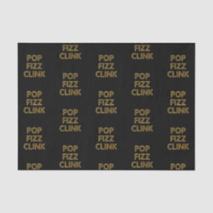 Pop Fizz Clink Moderne Typografie Neujahr Seidenpapier