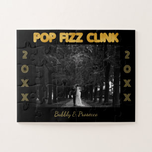 Pop Fizz Clink Moderne Typografie Neujahrsfest im