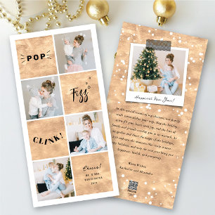 Pop Fizz Clink Neujahr Blocks 4 FotoCollage Feiertagskarte