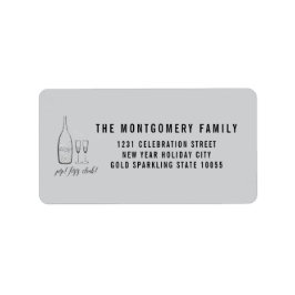 Pop Fizz Clink Stilvoll Silver Champagne Anschrift