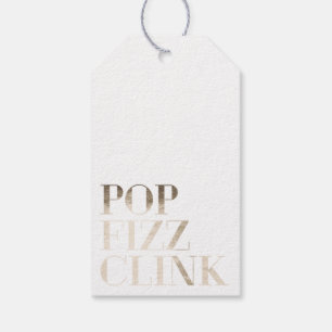 Pop Fizz Clink Trendy Imitate Goldene Foil Geschenkanhänger