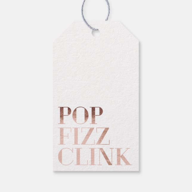 Pop Fizz Clink Trendy Imitate Rose Goldene Fossili Geschenkanhänger (Rückseite)