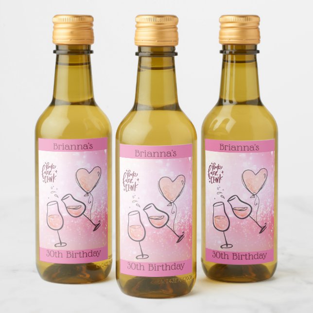 Pop Fizz Clink Weinkultur und Erde Weinroute Mendr Weinetikett (Flaschen)