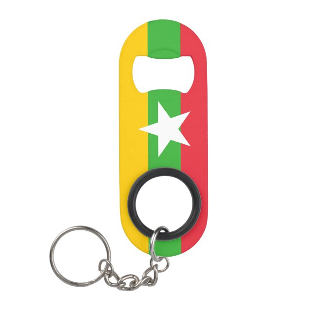"Pop Flaschen mit Myanmar Pride" Patriotic Mini Flaschenöffner (Vorderseite)