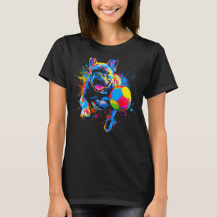 Pop French Bull Dog Soccer T-Shirt