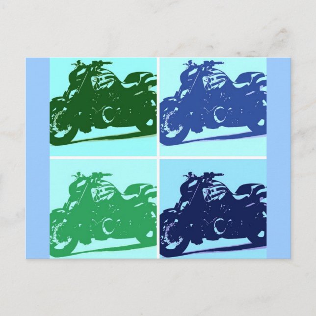 Pop für Motorräder Postkarte (Vorderseite)