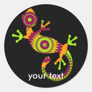 Pop-Gecko Runder Aufkleber