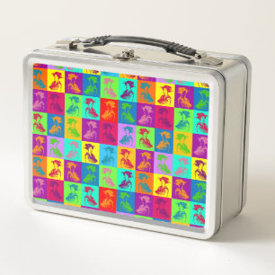 Pop Geisha Squares Metall Brotdose