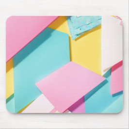 Pop Geometric Pattern Makaronfarbe Mousepad