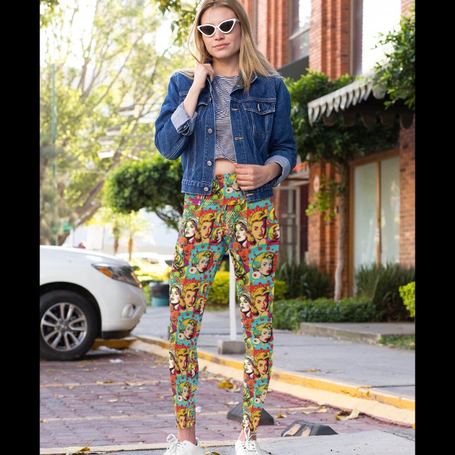 Pop Girl Art Comic Leggings 1 - Spaß (Von Creator hochgeladen)