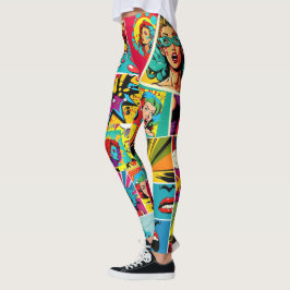 Pop Girl Art Comic Leggings 2 - Cool