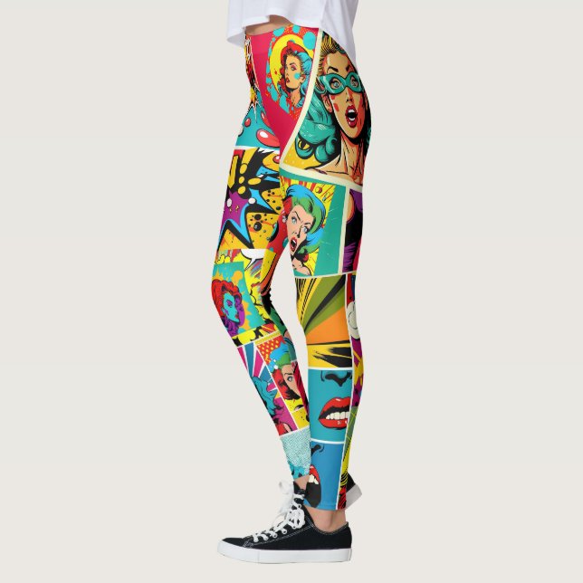 Pop Girl Art Comic Leggings 2 - Cool (Links)