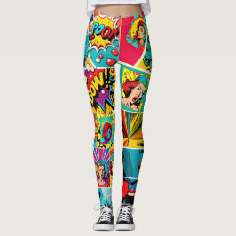 Pop Girl Art Comic Leggings 2 - Cool
