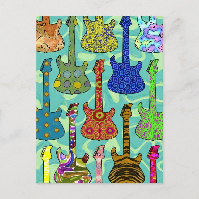 POP-GITARREN POSTKARTE (Vorderseite)