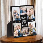 Pop Großvater Großkinder FotoCollage Fotoplatte<br><div class="desc">Die Liebe zwischen Pop und Enkelkindern erfassen wir mit unserer Großvatergruppe FotoCollage Plaque. Diese personalisierte Plakette zeigt eine herzzerwärmende Collage aus Foto, in der wunderschön gepflegte Momente gezeigt werden, die Poppy mit seinen geliebten Enkeln geteilt hat. Um die Fotos herum ist der beliebte Titel "Pop", der dem Design eine besondere...</div>